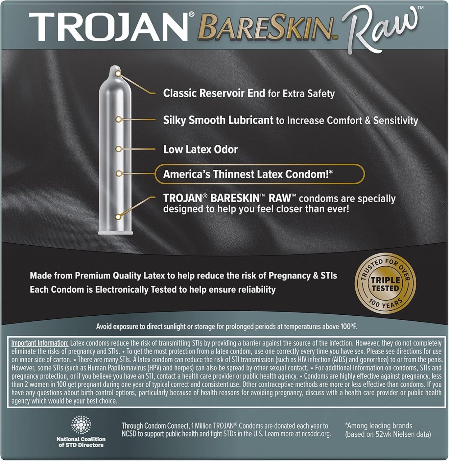 Trojan Bareskin Raw 貼身安全套 24片裝