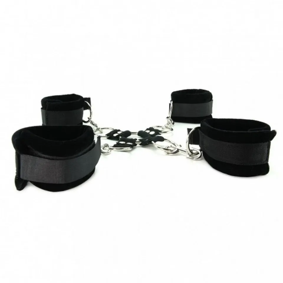 S&M Essentials 5PC 手足十字銬，高品質尼龍材質，適合各種BDSM場景的使用。