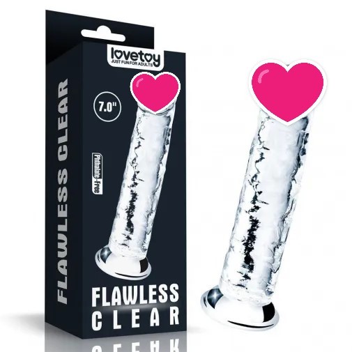 Lovetoy Flawless 假陽具 7.0" - 透明