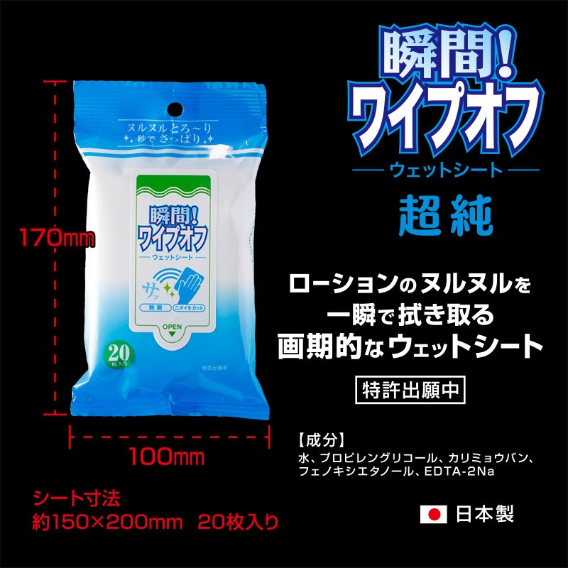 高效抗菌的 Fuji World 濕紙巾，專為清潔潤滑液與玩具設計，無水洗困擾。
