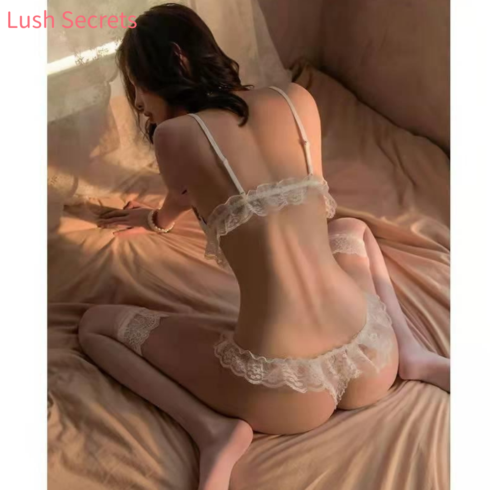 Lush Secrets LS-004 蕾絲誘惑套裝 (白色/黑色)-SING DR