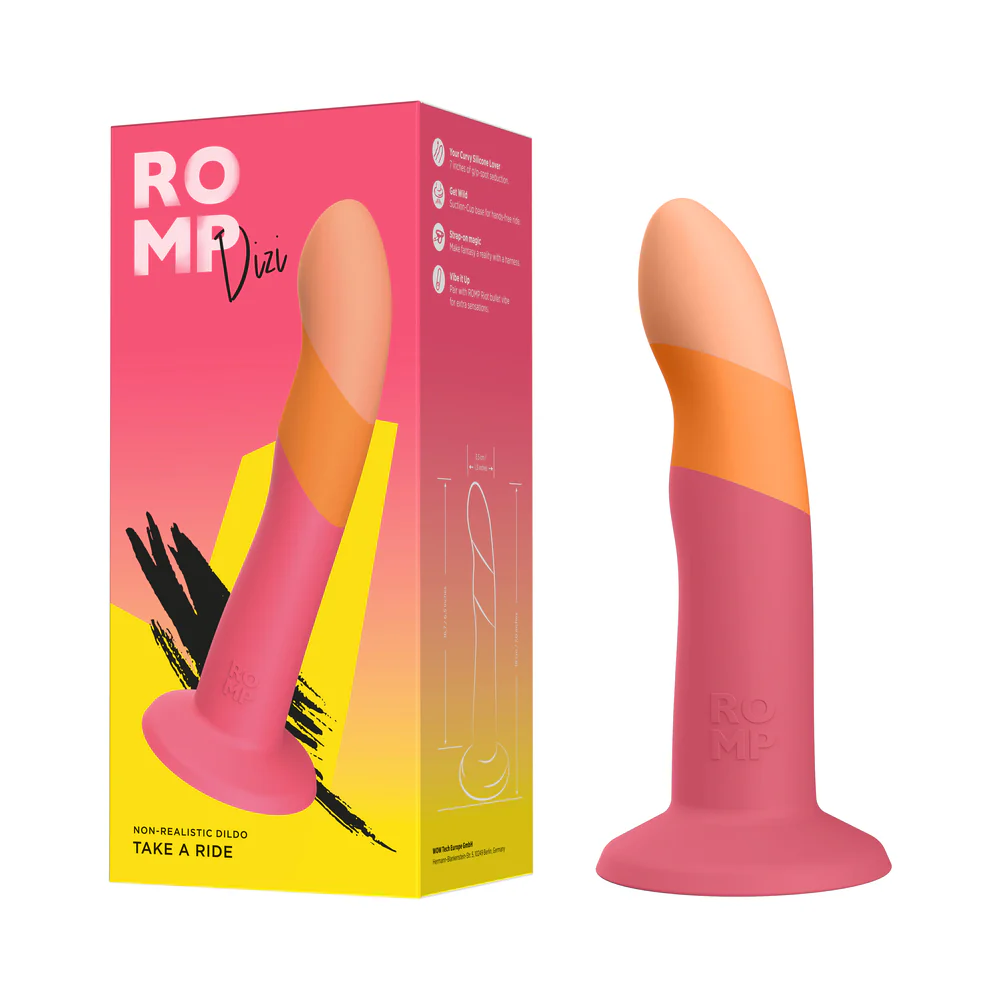 ROMP Dizi 7" 矽膠吸盤假陽具，G點P點刺激，7吋柔滑矽膠材質，免手持設計。