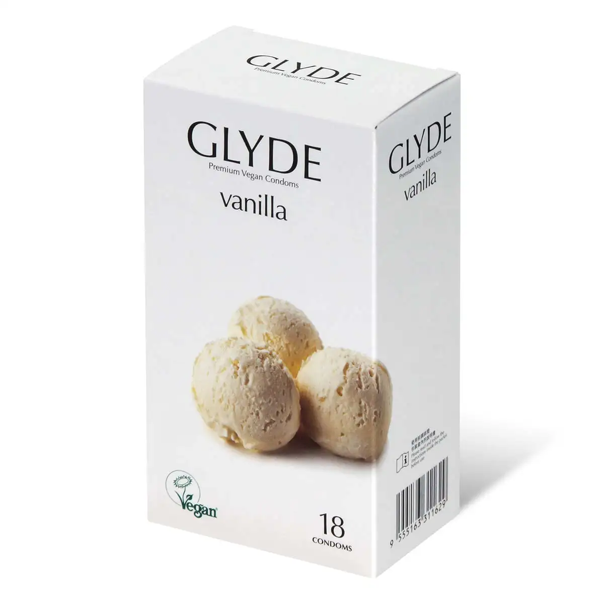 Glyde 格蕾迪素食主義香草香乳膠安全套，53mm寬度，雙浸技術提升舒適感。