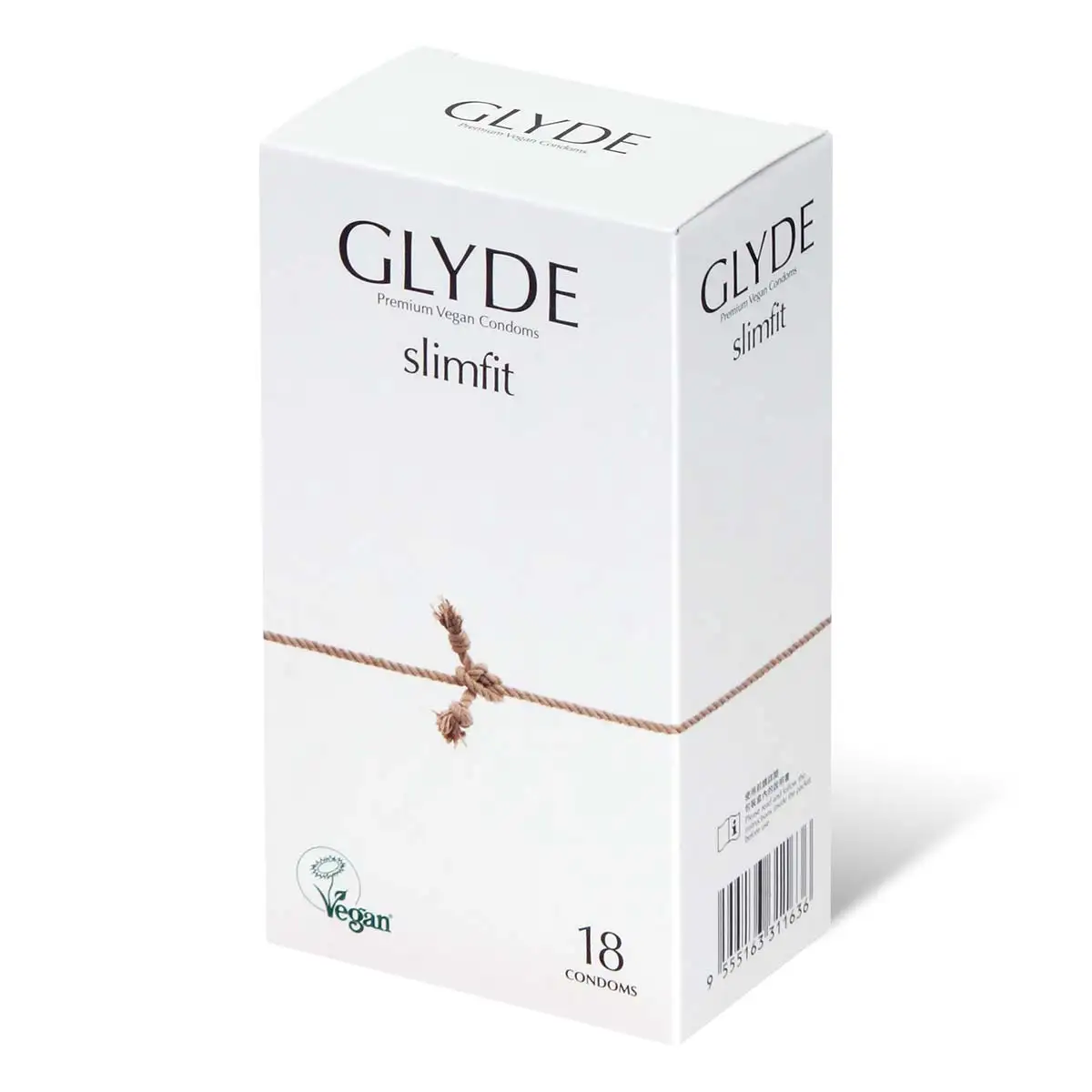 Glyde 格蕾迪素食主義緊身乳膠安全套，49mm寬度，舒適貼合。
