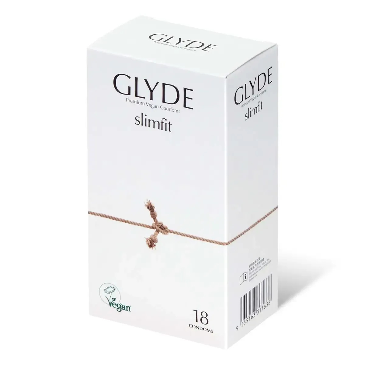 Glyde 格蕾迪素食主義緊身乳膠安全套，49mm寬度，舒適貼合。
