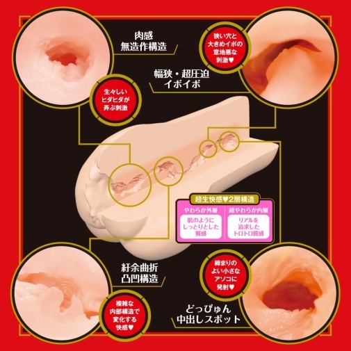 EXE Japanese Real Hole 石川澪 名器飛機杯，人體肌膚般設計，雙層結構，真實插入感，附潤滑液。