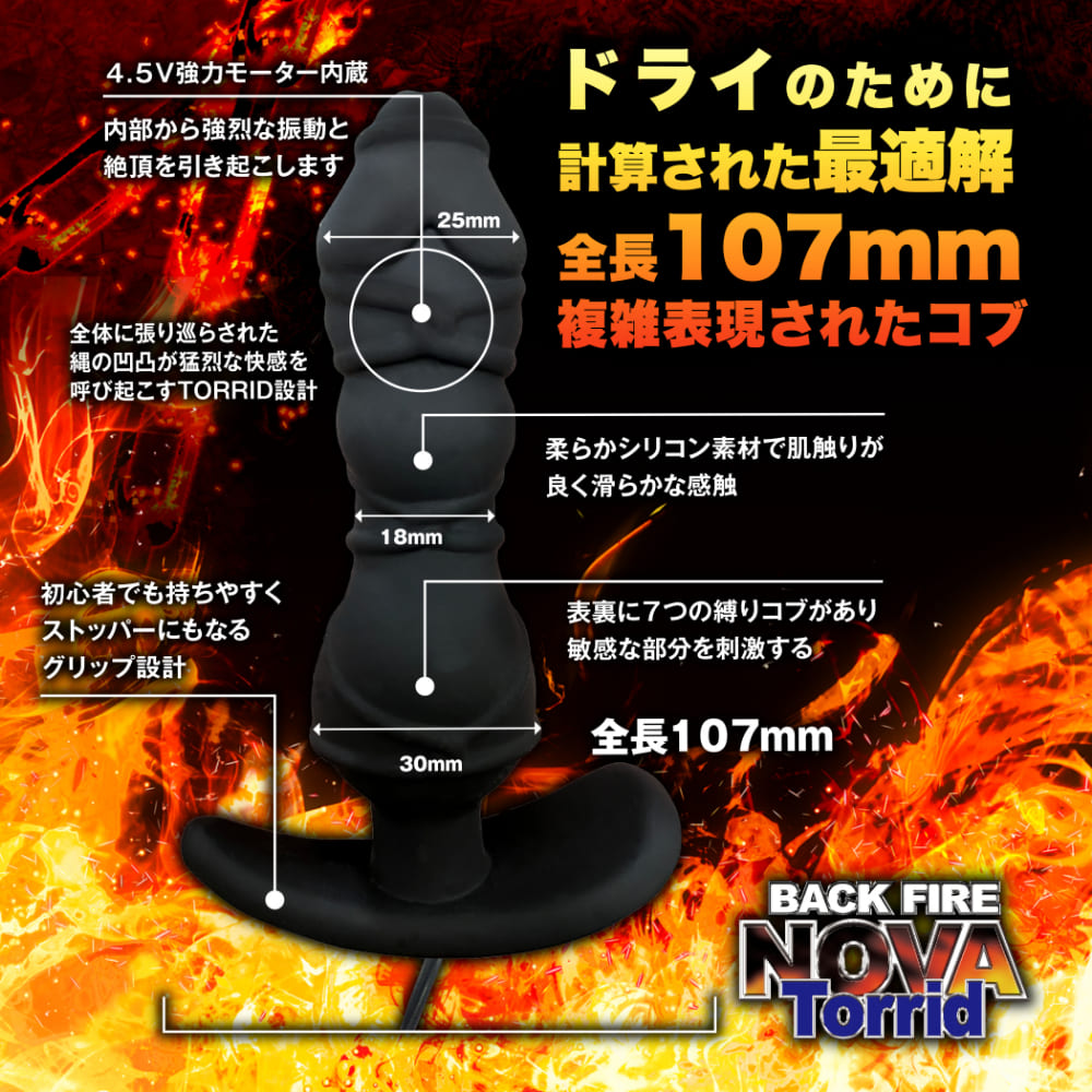 Love Factor Backfire NOVA TORRID 後庭按摩器，具5倍膨脹設計，提供深刻的後庭刺激。