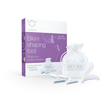 LADYSHAPE 巴西式比基尼剃毛工具，輕鬆打造性感剃毛造型，防滑設計，內附專用剃刀與收納袋。