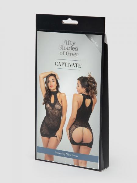 Fifty Shades of Grey 黑色蕾絲迷你連身裙 OS