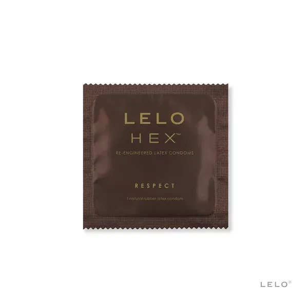 LELO HEX Respect XL加大碼乳膠安全套，適合較大尺寸，六邊形結構提供增強的感官體驗，3片裝。