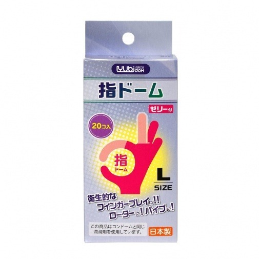 NPG 手指安全套 L / S - 20片裝，日本製天然乳膠材質，防滑壓花設計，潤滑劑加持，適合肛門遊戲，提升安全與舒適度。