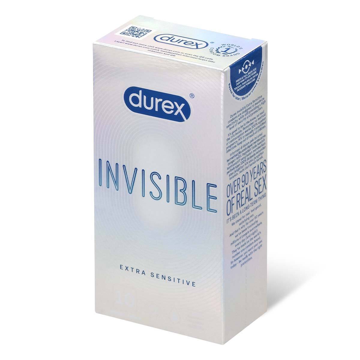 杜蕾斯 Invisible Extra Sensitive 10 片裝 乳膠安全套