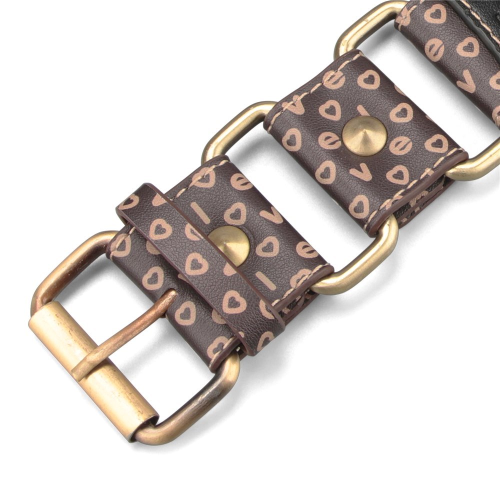 Lovetoy Rebellion Reign 手扣 - 黑色，柔軟PU材質與銅色尖刺裝飾，提供舒適且穩定的束縛感。