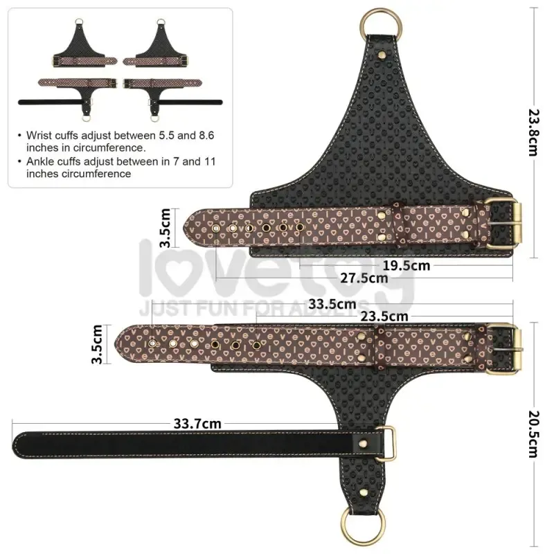 Lovetoy Rebellion Reign 床褥束縛束帶，黑色設計，四條可調帶子，適合床墊與大型家具，增添情趣遊戲。