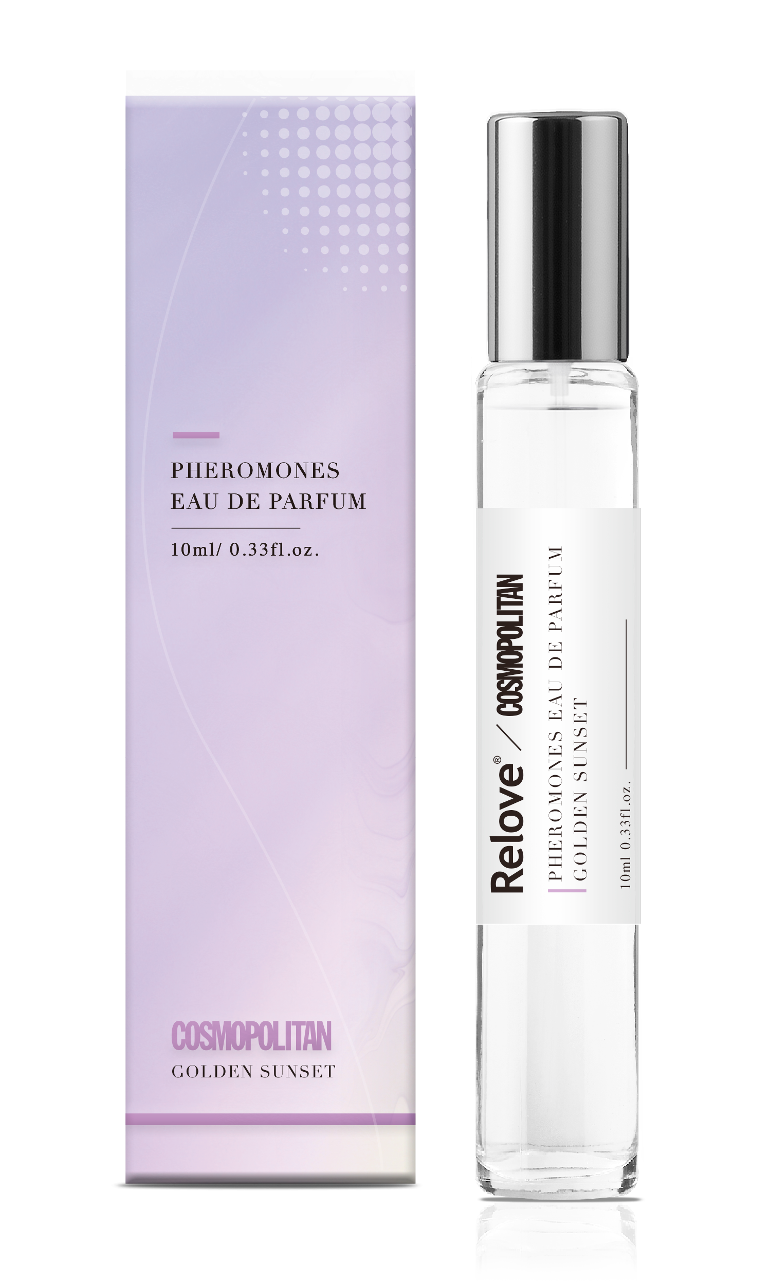 Relove 費洛蒙香水-04 落日餘暉，層次豐富的玫瑰與廣藿香香調，營造出優雅又神秘的氛圍。