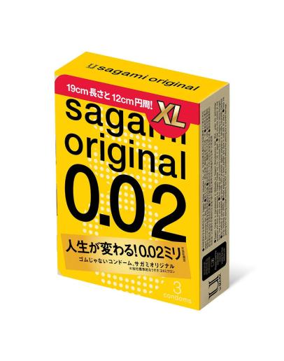 Sagami 相模原創 0.02 加大碼 PU 安全套 3片裝 