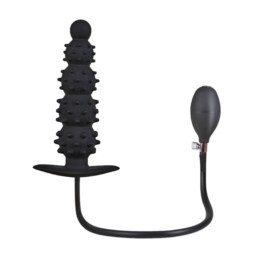 SMVIP 點點紋空氣擴充肛塞 - 黑色 肛塞 靜置展示