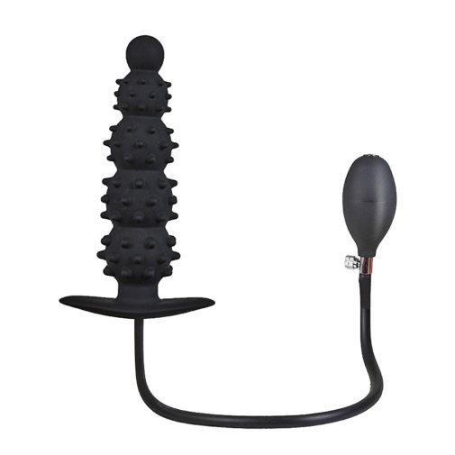 SMVIP 點點紋空氣擴充肛塞 - 黑色 肛塞 靜置展示