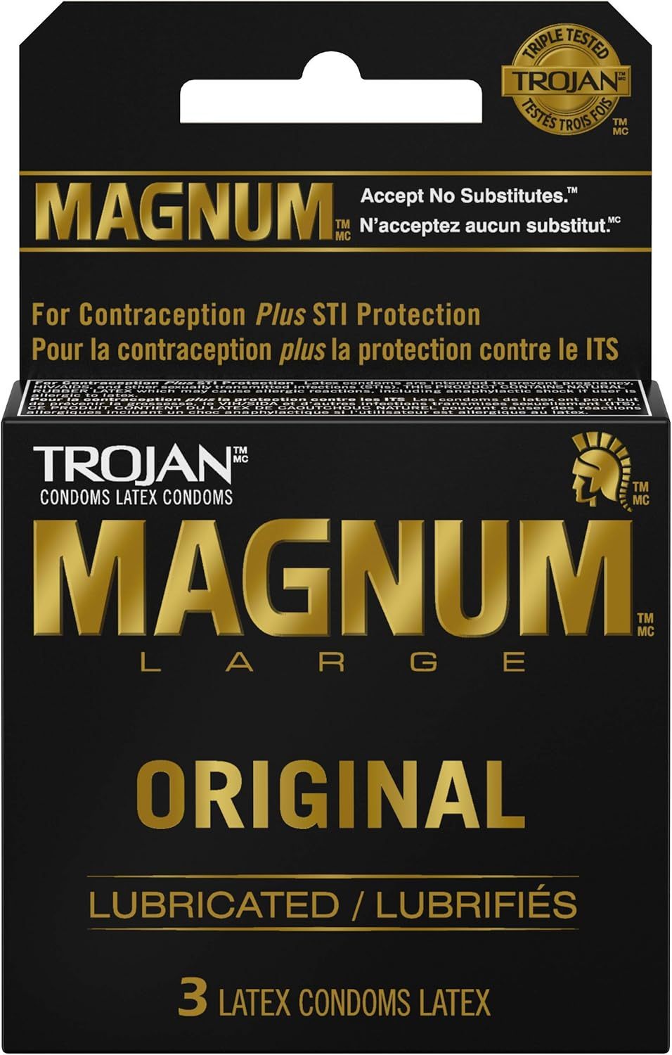 Trojan 戰神 Magnum Original 乳膠安全套 3片裝-SING DR