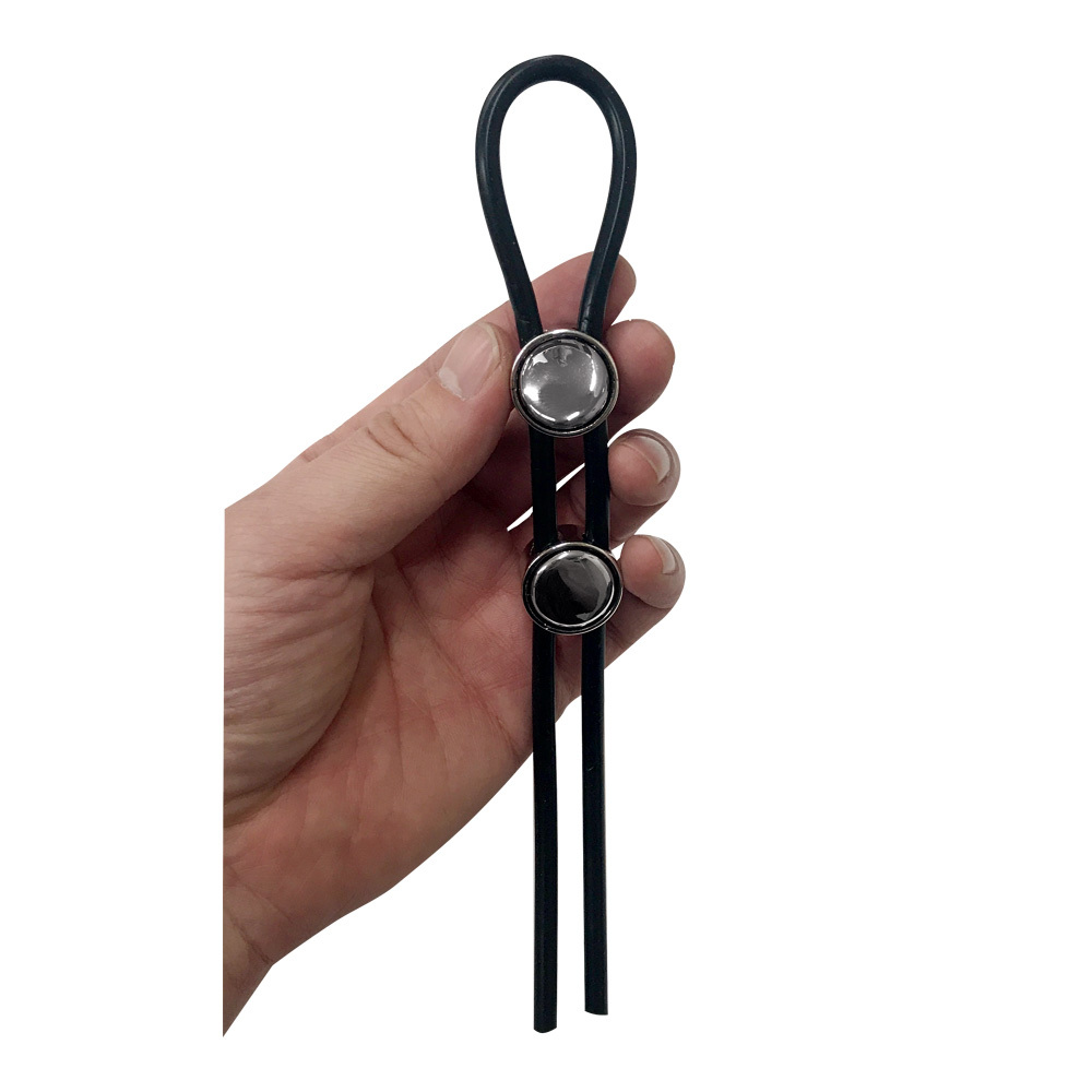 T-BEST Super Push Tie 陰莖環，身體安全矽膠製，單按鈕調節，增強親密體驗，適用多部位。