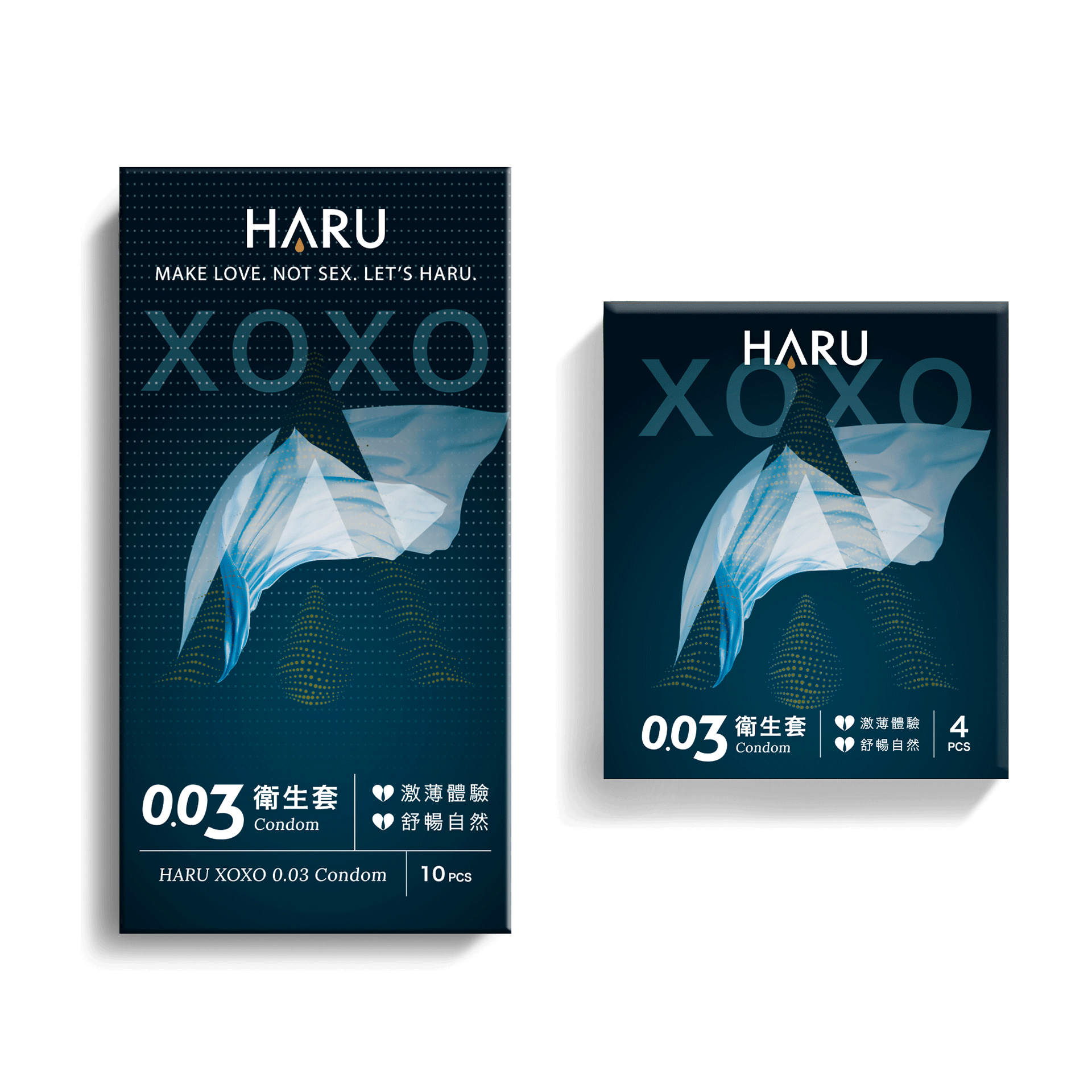 HARU XOXO 0.03 舒暢激薄款安全套 ( 4片裝 / 10片裝 )-SING DR