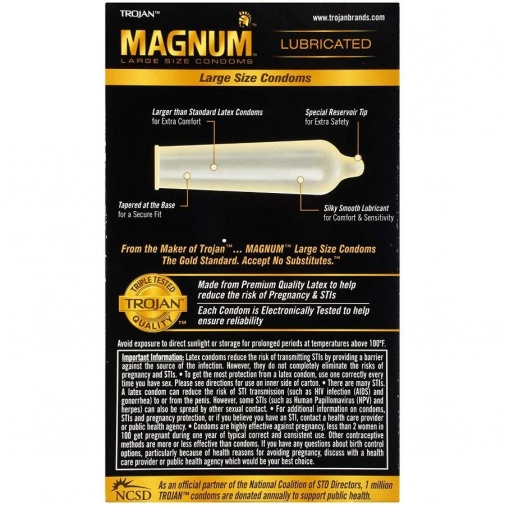 Trojan Magnum 62 / 55mm 大碼乳膠安全套