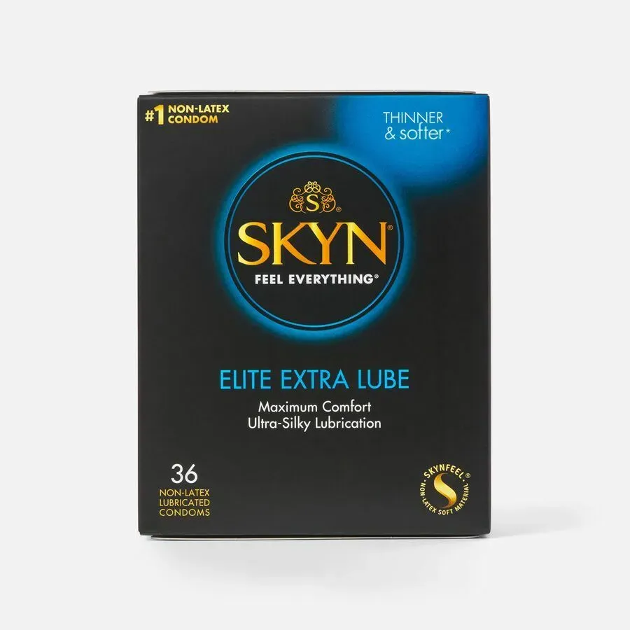 SKYN Elite Extra Lube 特薄加潤安全套 | (12片裝/36 片裝)
