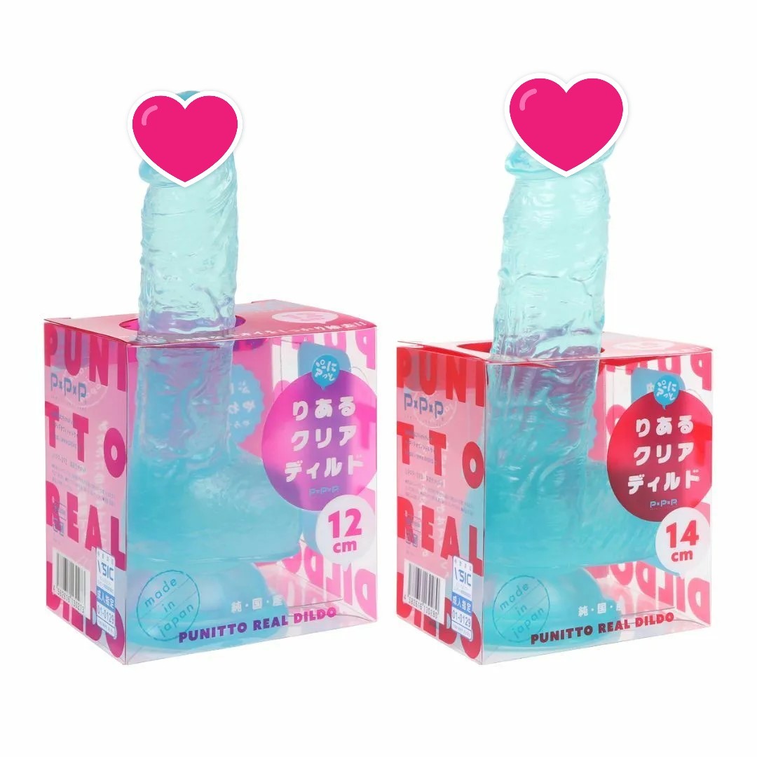 PxPxP 純日本國產透明仿真陽具 冰藍色