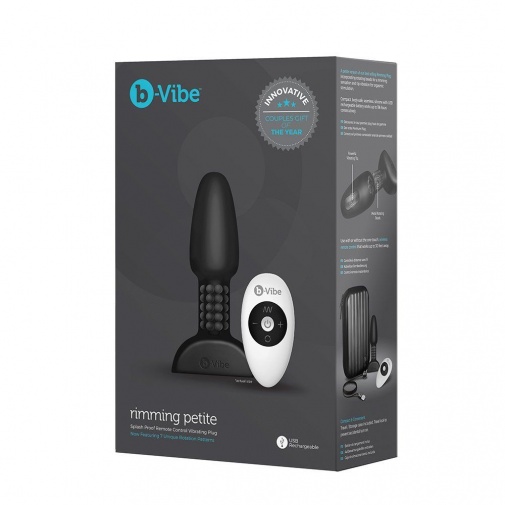 B-Vibe Rimming 小型線搖控震動轉珠肛塞-SING DR