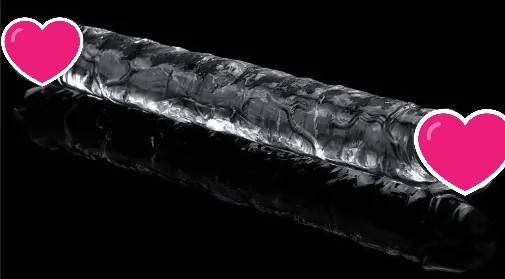 Lovetoy Flawless 雙頭假陽具 12" - 透明