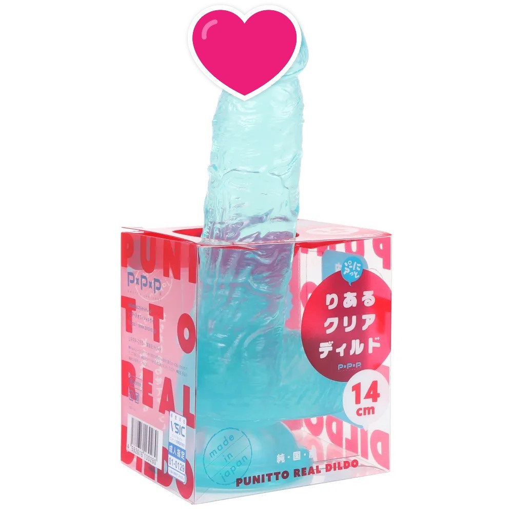 PxPxP 純日本國產透明仿真陽具 冰藍色