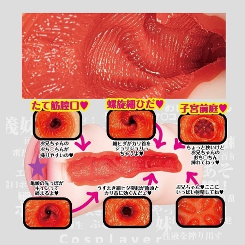 NPG 七澤米亞 我家妹妹 角色扮演女優飛機杯，螺旋入口設計，緊緻吸附，提供極致刺激與真實感受。