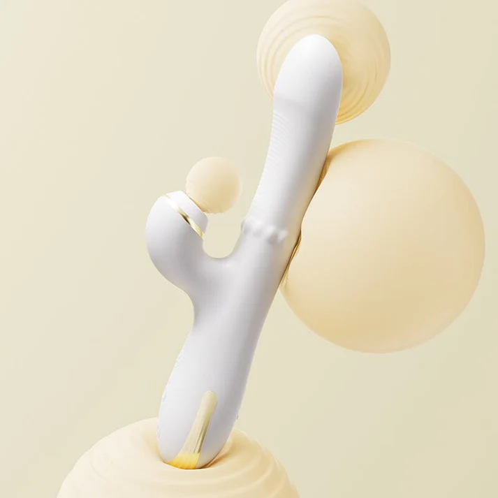 Erocome Pyxis 羅盤座按摩棒，46mm伸縮距離與12顆轉珠設計，提供G點與陰蒂雙重刺激。