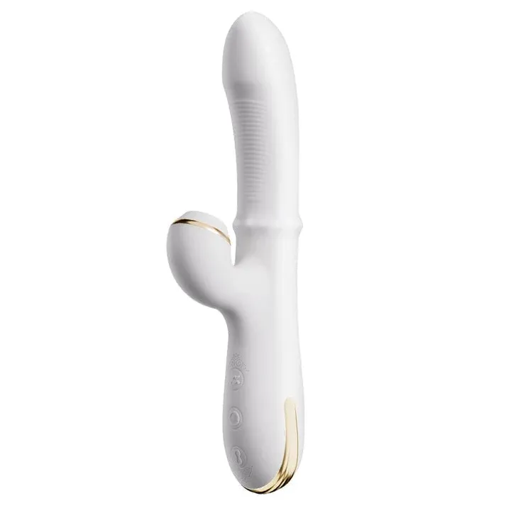 Erocome Pyxis 羅盤座伸縮轉珠吸震按摩棒，10種震動模式，3種吸震模式，帶來雙重快感。