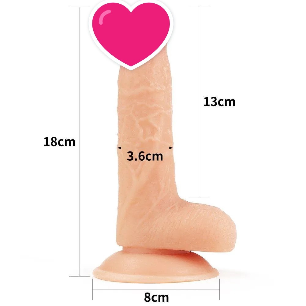 Lovetoy 7" 極柔軟仿真陽具 肉色