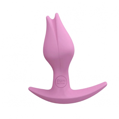 Fun Factory Bootie Fem 後庭塞，玫瑰色/深灰褐色，醫療級矽膠材質，舒適貼合女性解剖結構。
