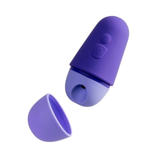 ROMP Free X 迷你陰蒂吸啜器，紫色，升級頻率範圍，10種強度設定，IPX7防水，USB充電。