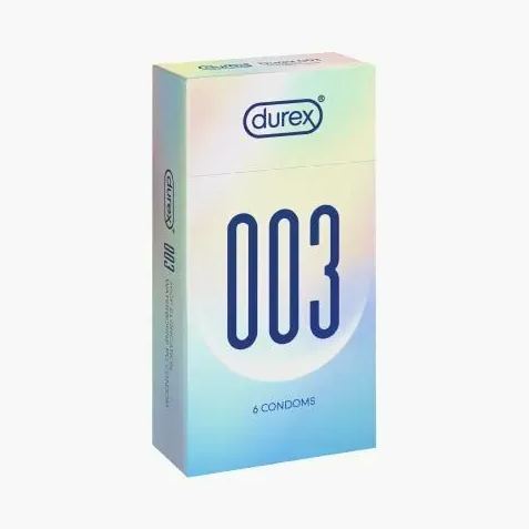 Durex 杜蕾斯 003 PU 安全套 6/15 片裝，高延伸水性聚氨酯製造，003 超薄設計，提供真實親密體驗。