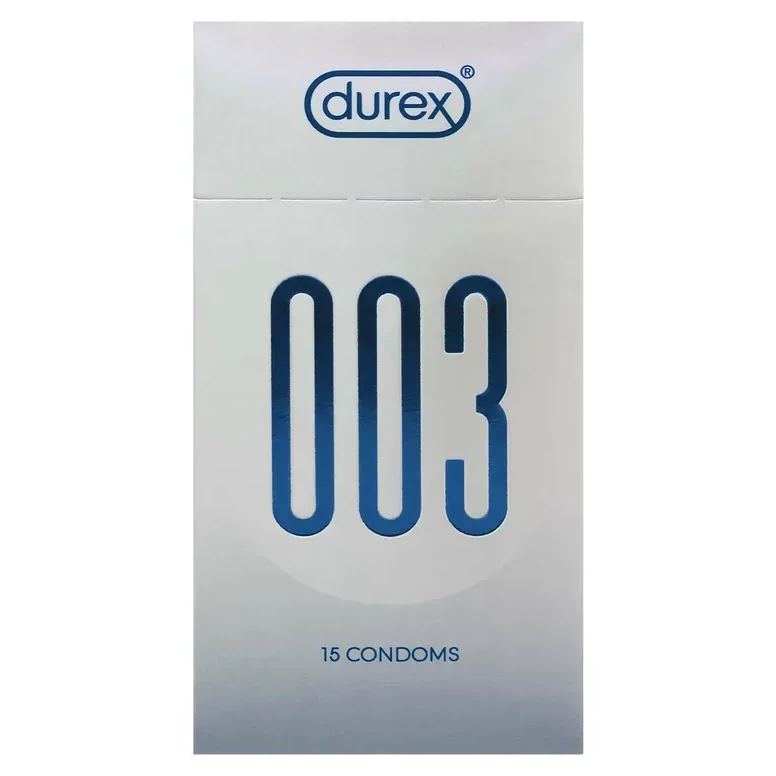 Durex 杜蕾斯 003 PU 安全套 6/15 片裝，高延伸水性聚氨酯製造，003 超薄設計，提供真實親密體驗。
