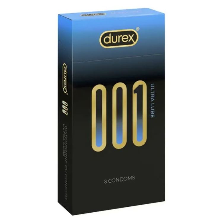 Durex 杜蕾斯 001 倍滑裝 3 片裝 PU 安全套