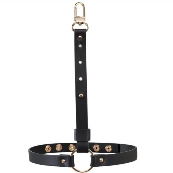 Bijoux Indiscrets Maze 黑色褲吊帶，純素皮革設計，兩條裝，適合多種造型，打造獨特風格。