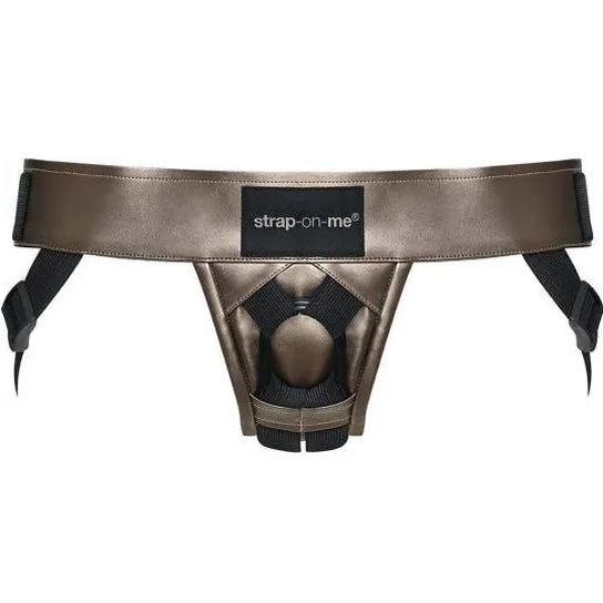 Strap-On-Me Curious 棕色穿戴式束帶，優質人造皮革設計，適合情侶互動。