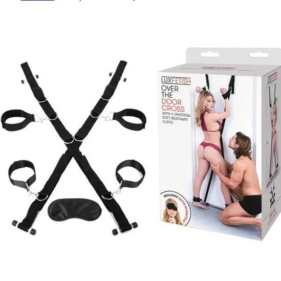 Lux Fetish 掛門束縛套裝，完全可調節設計，適合各種身高，輕鬆安裝於室內門。