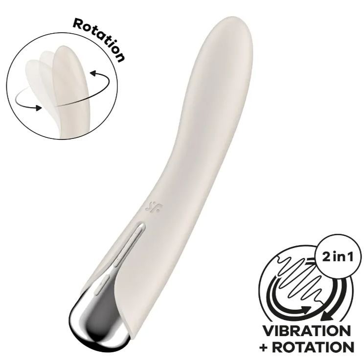 Satisfyer Spinning Vibe 1 震動旋轉G點按摩器，5種旋轉模式與12種震動功能，帶來雙重快感刺激。
