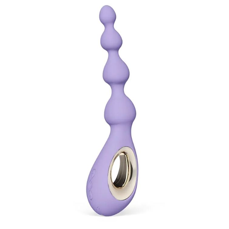 LELO SORAYA Beads 震動後庭按摩器，逐漸增大的拉珠設計，適合A點與P點刺激，防水矽膠。