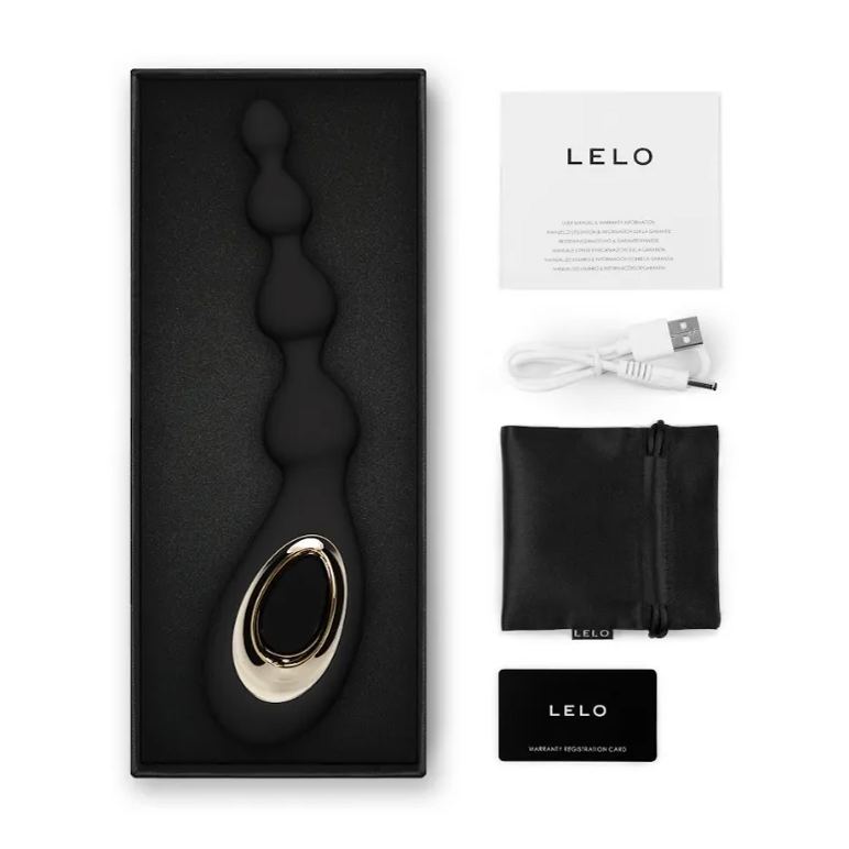 LELO SORAYA Beads 震動拉珠按摩器，適合後庭快感探索，四顆拉珠遞進式震動，全防水設計。