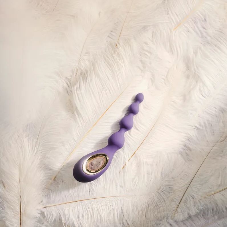 LELO SORAYA Beads 後庭拉珠按摩器，Bow-Motion 技術，瀑布狀設計，矽膠材質，USB 充電。