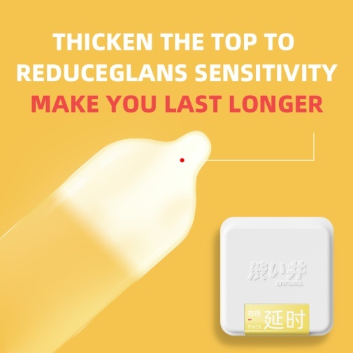 Drywell 延時乳膠安全套，物理延時設計，減少敏感度，提升親密時光，6片裝。