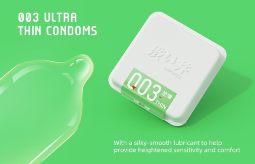 Drywell 003 超薄乳膠安全套，天然乳膠材質，無化學添加，環保包裝，6片裝。