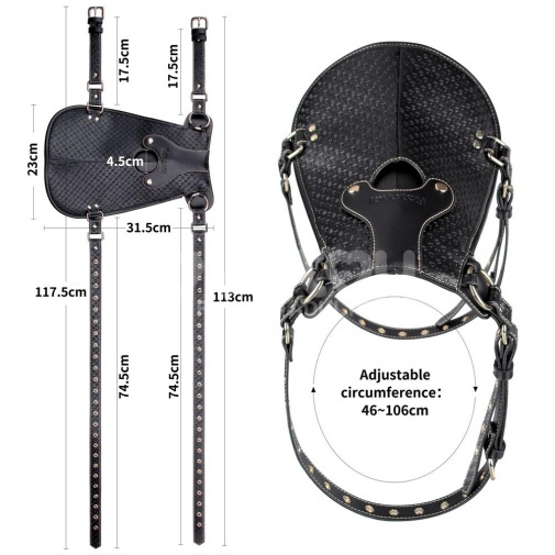 黑色Lovetoy Rebellion Reign 穿戴式陽具馬鞍，帶來無限感官刺激與愉悅。